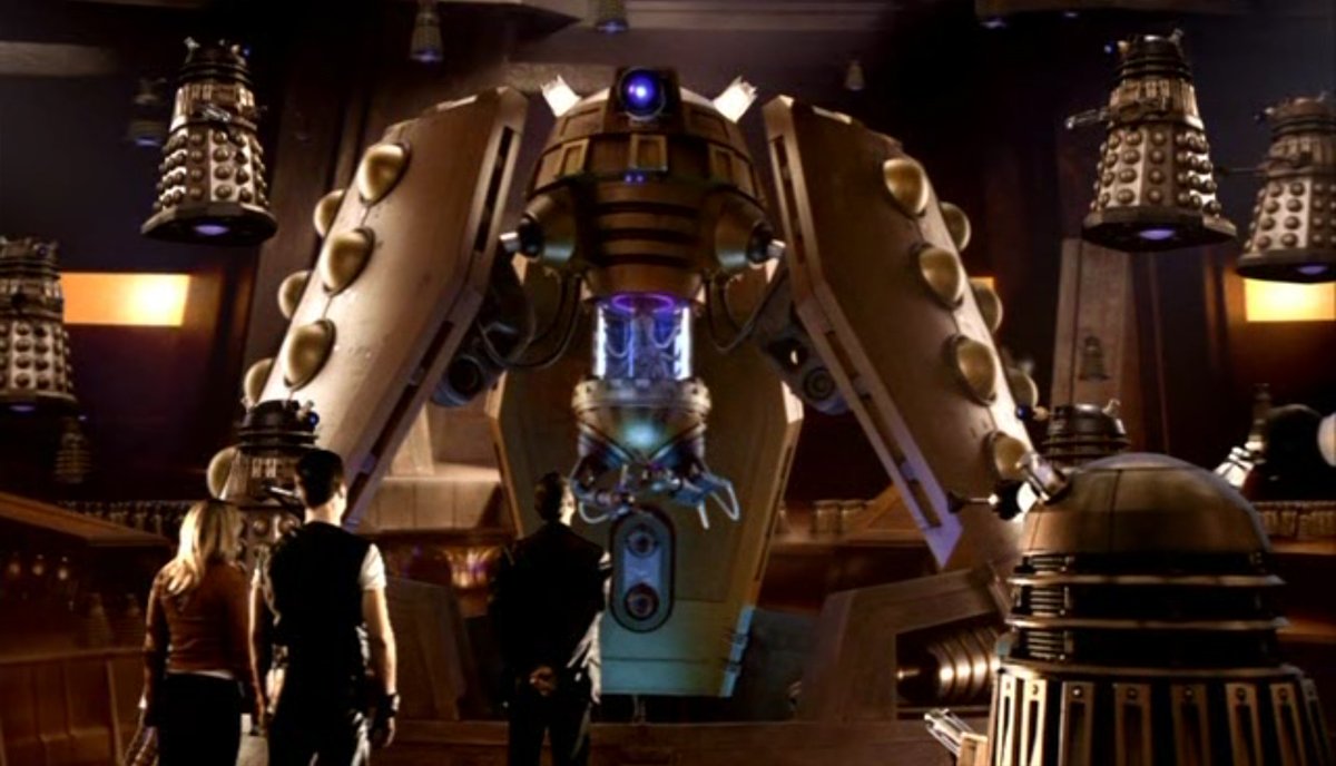 Doc, Rose and Jack behold The Dalek Emperor