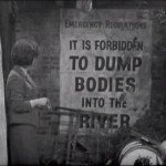 It is forbidden to dump bodies into the river sign