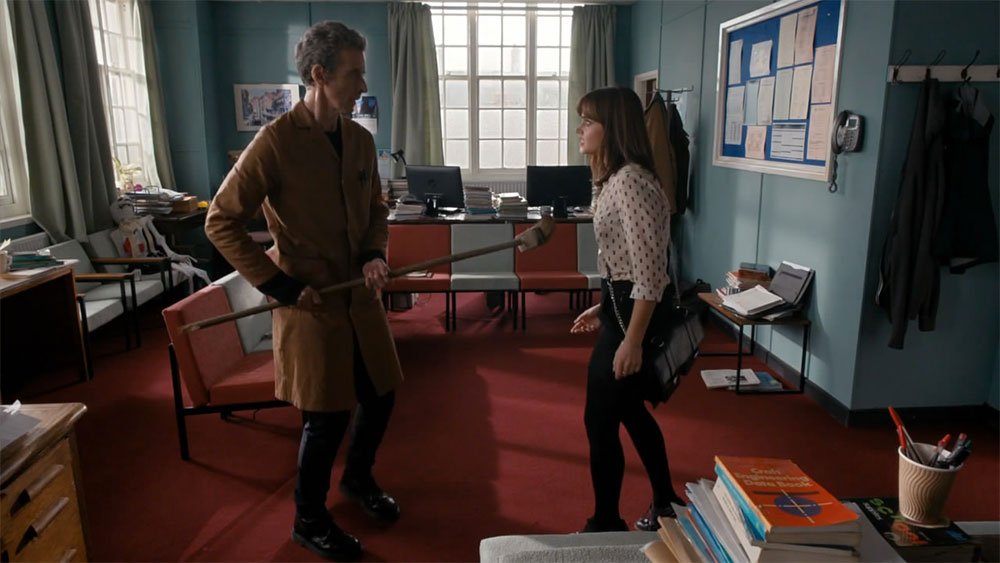 capaldi-pink-arrives-at-coal-hill-school-caretaker-doctor-who-back-when