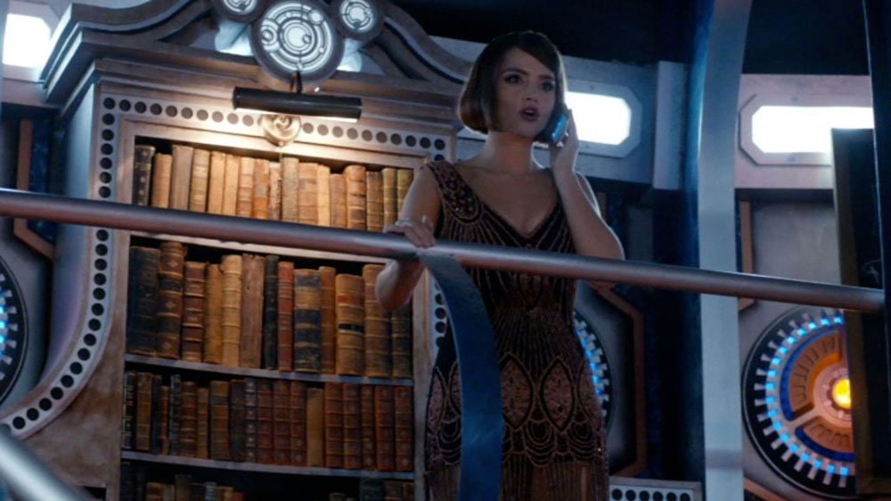 companion-clara-oswald-by-tardis-bookcase-mummy-on-the-orient-express-doctor-who-back-when
