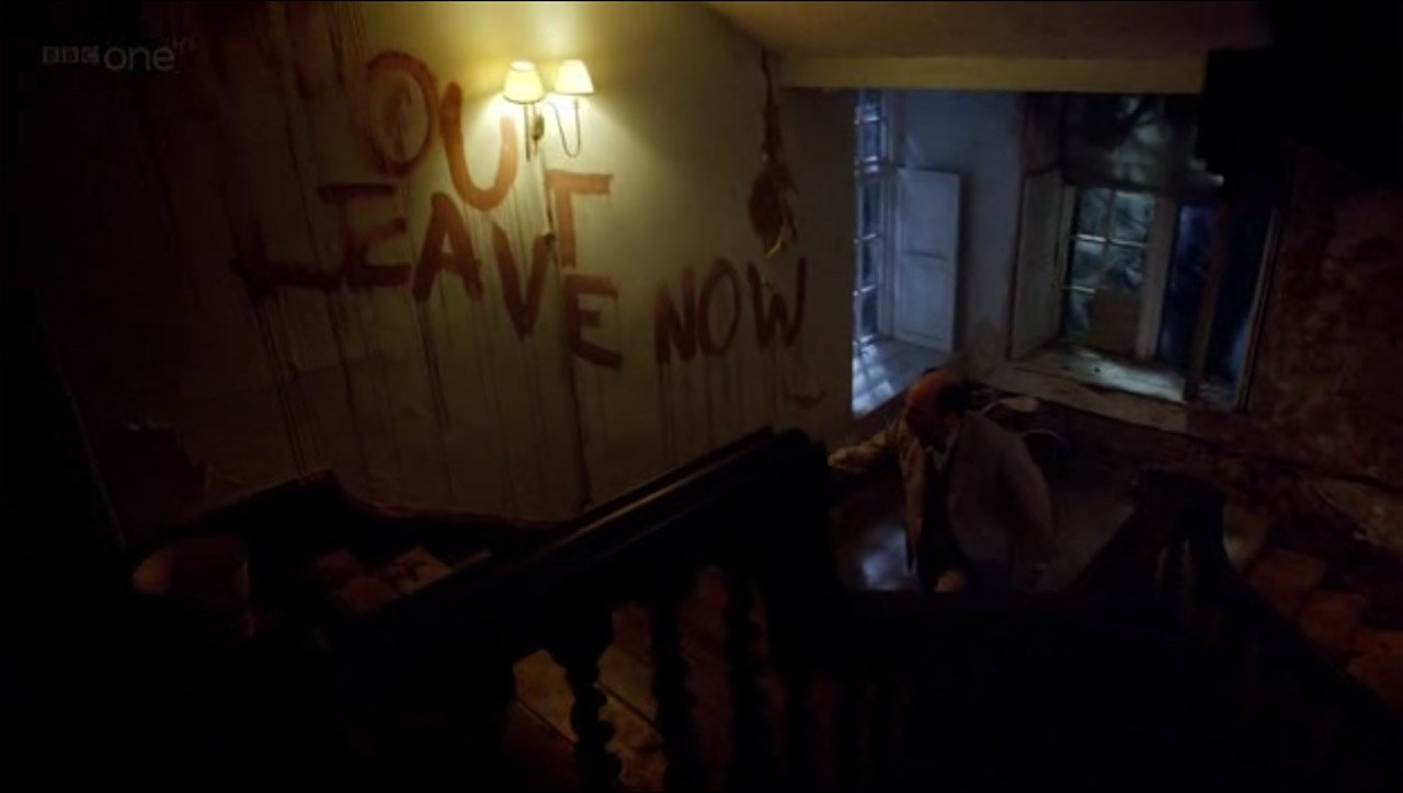 creepy-orphanage-renfro-renfield-get-out-leave-now-graffiti-day-of-the-moon-doctor-who-back-when