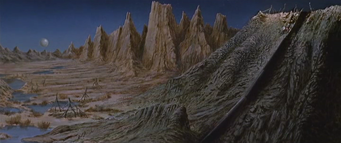 Doctor Who and the Daleks Peter Cushing Matte painting