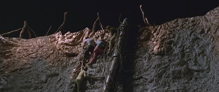 Doctor Who and the Daleks Peter Cushing climb blooper