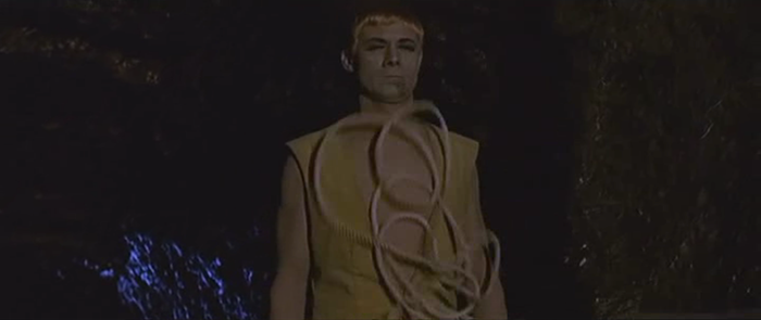 Doctor Who and the Daleks Peter Cushing Thal rope