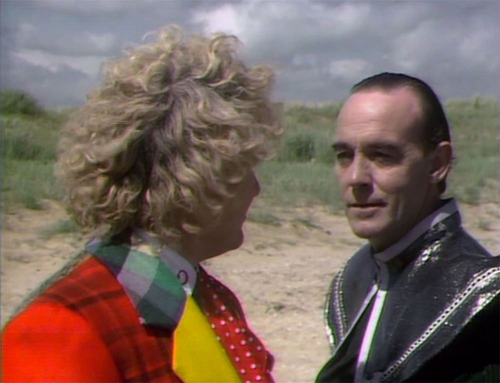 doc-and-valeyard-on-the-beach-ultimate-foe-sixth-doctor-who-back-when