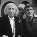 final frame of the serial as doctor ben and polly look at the tenth planet