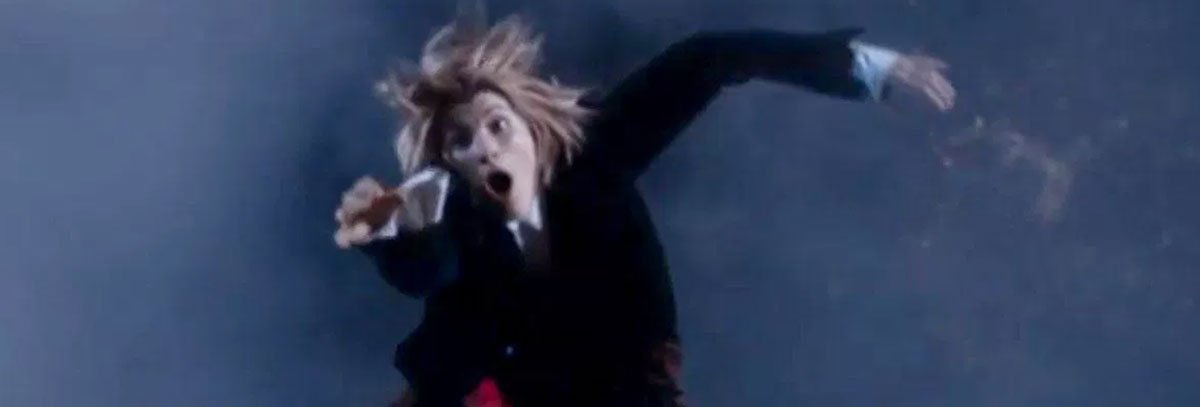 Jodie Whittaker Thirteenth Doctor Who falling