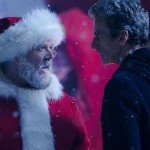 Peter Capaldi as the Doctor faces off with Nick Frost's Santa Clause