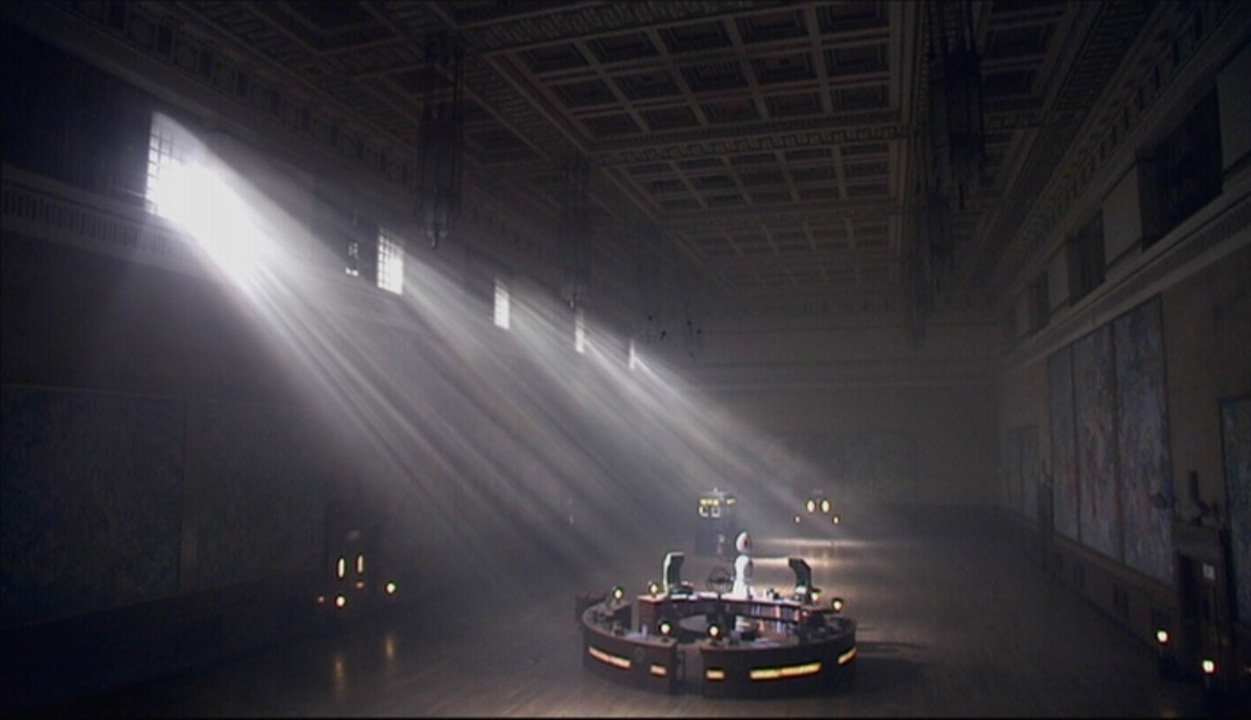 library-foyer-with-tardis-and-courtesy-unit-silence-in-the-library-doctor-who-back-when
