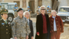 military-and-un-representatives-along-with-doc-and-nardole-staring-at-the-pyramid-at-the-end-of-the-world-doctor-who-back-when