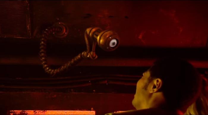 eyeball camera on the madame de pompadour looks at Mickey