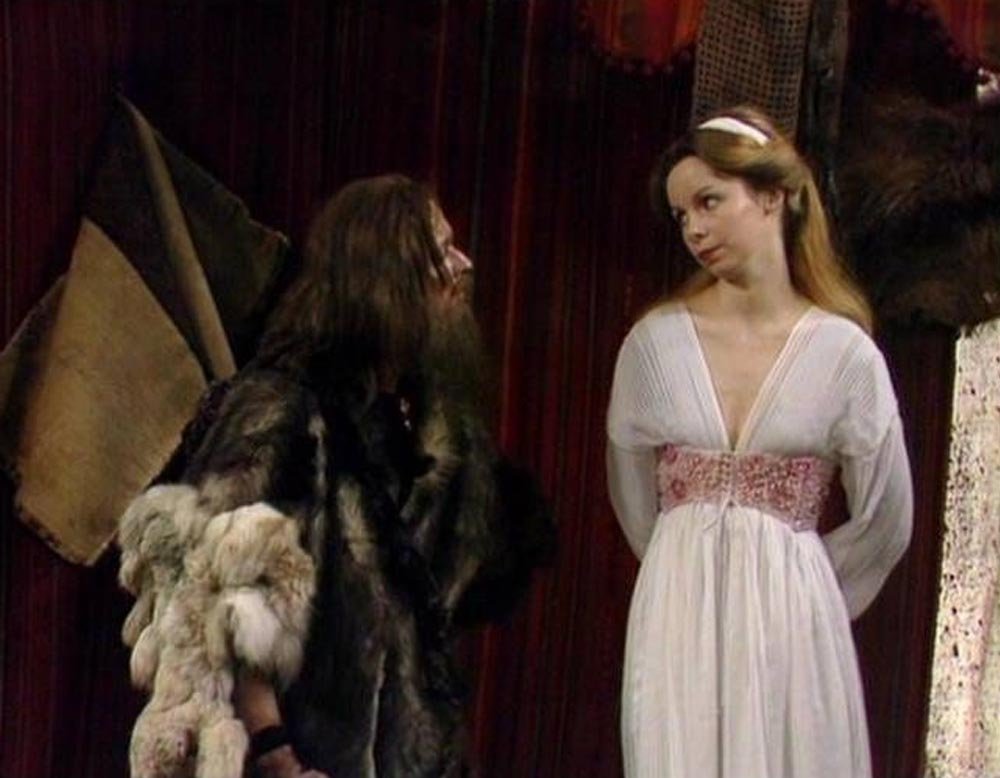 romana-ii-lords-over-peasant-hagrid-creature-from-the-pit-doctor-who-back-when