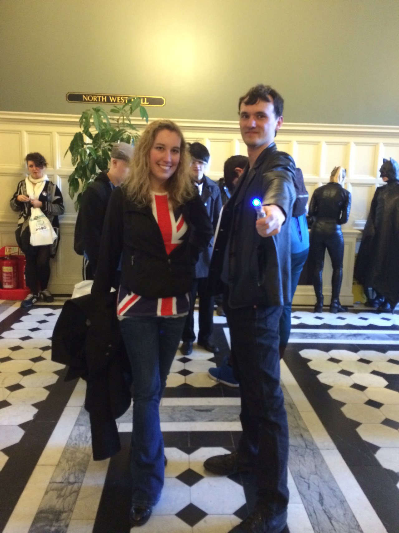 Rose and The Ninth Doctor Eccleston cosplay at OxCon Oxford 2016 Comic Con WhoBackWhen