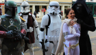 Mirimu as Amidala with Boba Fett Kylo Ren and storm troopers cosplay at OxCon Oxford 2016 Comic Con WhoBackWhen